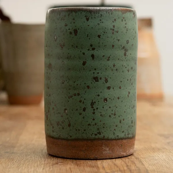 Speckled mug, sea green