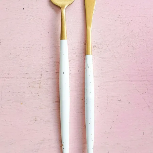 Brass cutlery, 16-piece set