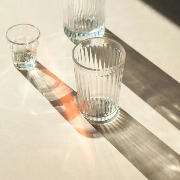 Ribbed tumblers, set of four