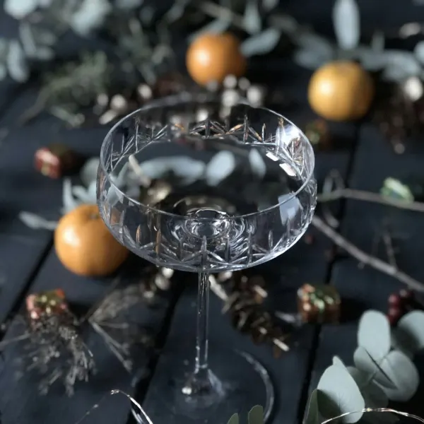 Glass coupes, set of two