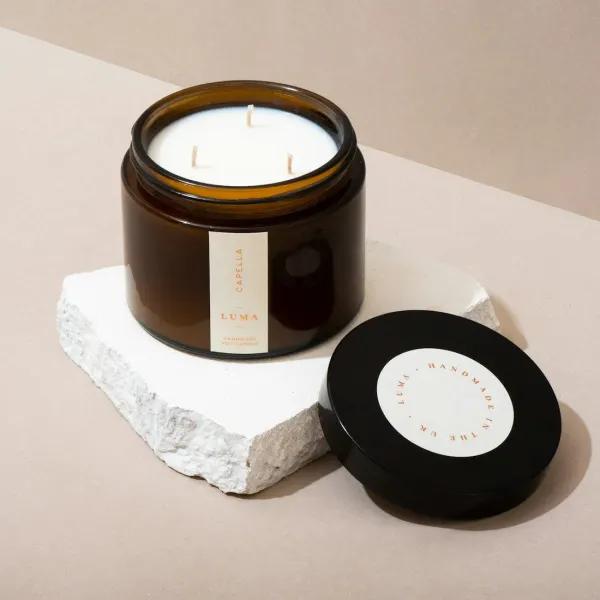 Amber jar candle, large
