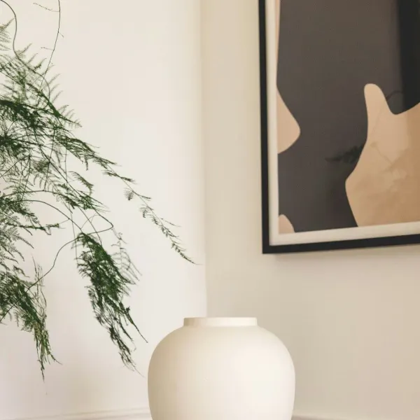 White bottle vase