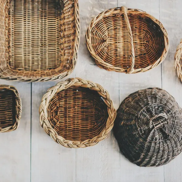 Willow baskets, set of three